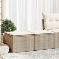Thumbnail for 2-tlg. Garten-Sofagarnitur mit Kissen Beige Poly Rattan Akazie