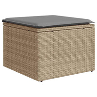 Thumbnail for 2-tlg. Garten-Sofagarnitur mit Kissen Beige Poly Rattan Akazie