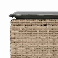 Thumbnail for 2-tlg. Garten-Sofagarnitur mit Kissen Beige Poly Rattan Akazie