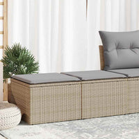 Thumbnail for 2-tlg. Garten-Sofagarnitur mit Kissen Beige Poly Rattan Akazie