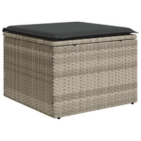 Thumbnail for 2-tlg. Garten-Sofagarnitur mit Kissen Hellgrau Poly Rattan