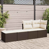 Thumbnail for 2-tlg. Garten-Sofagarnitur mit Kissen Braun Poly Rattan Akazie