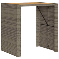 Thumbnail for 5-tlg. Gartenbar-Set ohne Kissen Grau Poly Rattan Akazie