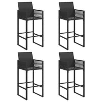 Thumbnail for 5-tlg. Gartenbar-Set ohne Kissen Schwarz Poly Rattan Akazie