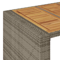 Thumbnail for 7-tlg. Gartenbar-Set ohne Kissen Grau Poly Rattan Akazie