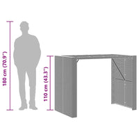 Thumbnail for 5-tlg. Gartenbar-Set mit Kissen Schwarz Poly Rattan Akazie