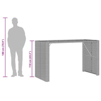 Thumbnail for 5-tlg. Gartenbar-Set mit Kissen Schwarz Poly Rattan Akazie