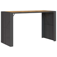 Thumbnail for 7-tlg. Gartenbar-Set mit Kissen Schwarz Poly Rattan Akazie