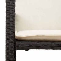 Thumbnail for 7-tlg. Gartenbar-Set mit Kissen Schwarz Poly Rattan Akazie