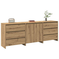 Thumbnail for 3-tlg. Sideboard Artisan-Eiche Holzwerkstoff