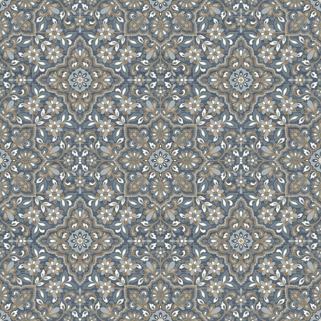 Homestyle Tapete Portugese Tiles Braun und Blau