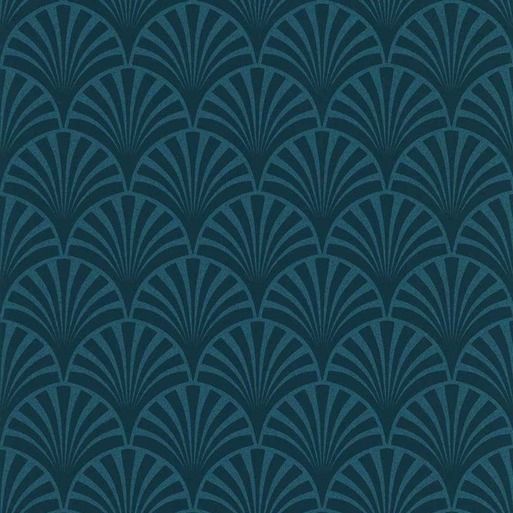 couleurs & matières Tapete 20's Pattern Artdeco Blau