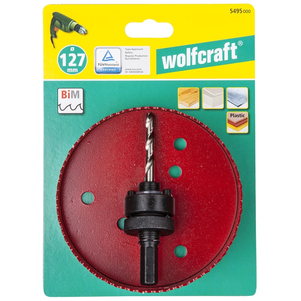 wolfcraft Lochsäge 127 mm Rot 5495000