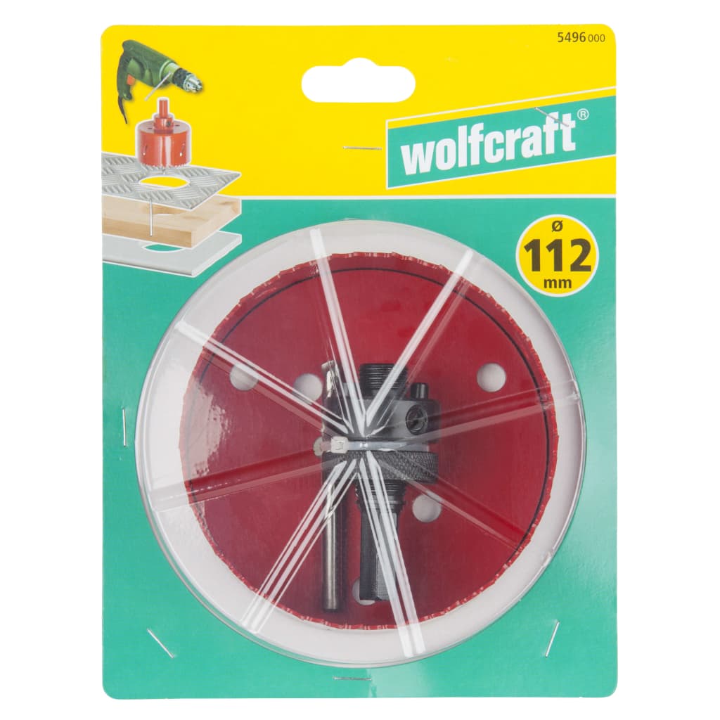 wolfcraft Lochsäge 112 mm Bimetall Rot 5496000