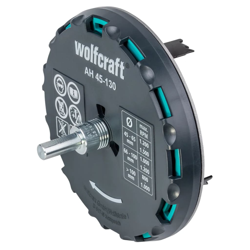 Wolfcraft Einstellbare Lochsäge AH 45-130 30 mm Metall 5978000