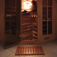Thumbnail for RIDDER Holz-Badteppich Grating Nature 52 x 52 cm