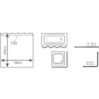 Thumbnail for RIDDER Duschvorhang Bambus 180x200 cm