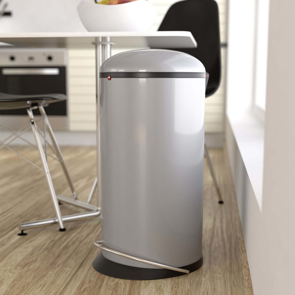 Hailo Tretmülleimer Harmony L 20L Silbern
