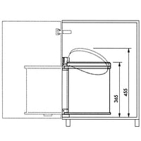 Thumbnail for Hailo Schrank-Mülleimer Compact-Box 15 L Größe M Edelstahl 3555-101