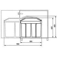 Thumbnail for Hailo Schrank-Mülleimer Multi-Box Duo 2×14 L Cremeweiß Größe L 3659-001