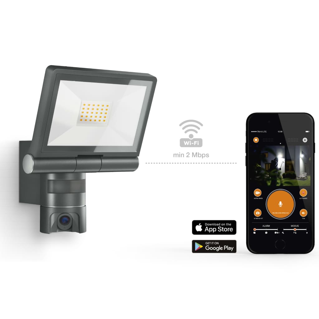Steinel Sensor-Außenstrahler XLED CAM 1 Schwarz