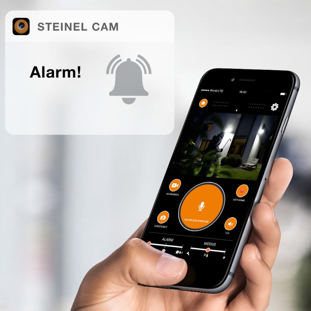 Steinel Sensor-Außenstrahler XLED CAM 1 Schwarz