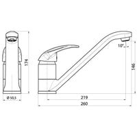 Thumbnail for SCHÜTTE Spültischarmatur ALBATROS Niederdruck Chrom