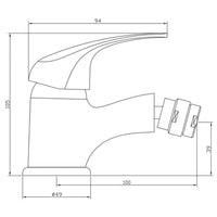 Thumbnail for SCHÜTTE Bidet-Mischbatterie ATHOS PLUS Verchromt