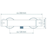 Thumbnail for SCHÜTTE Thermostatische Dusche-Mischbatterie LONDON Verchromt 5,2 cm