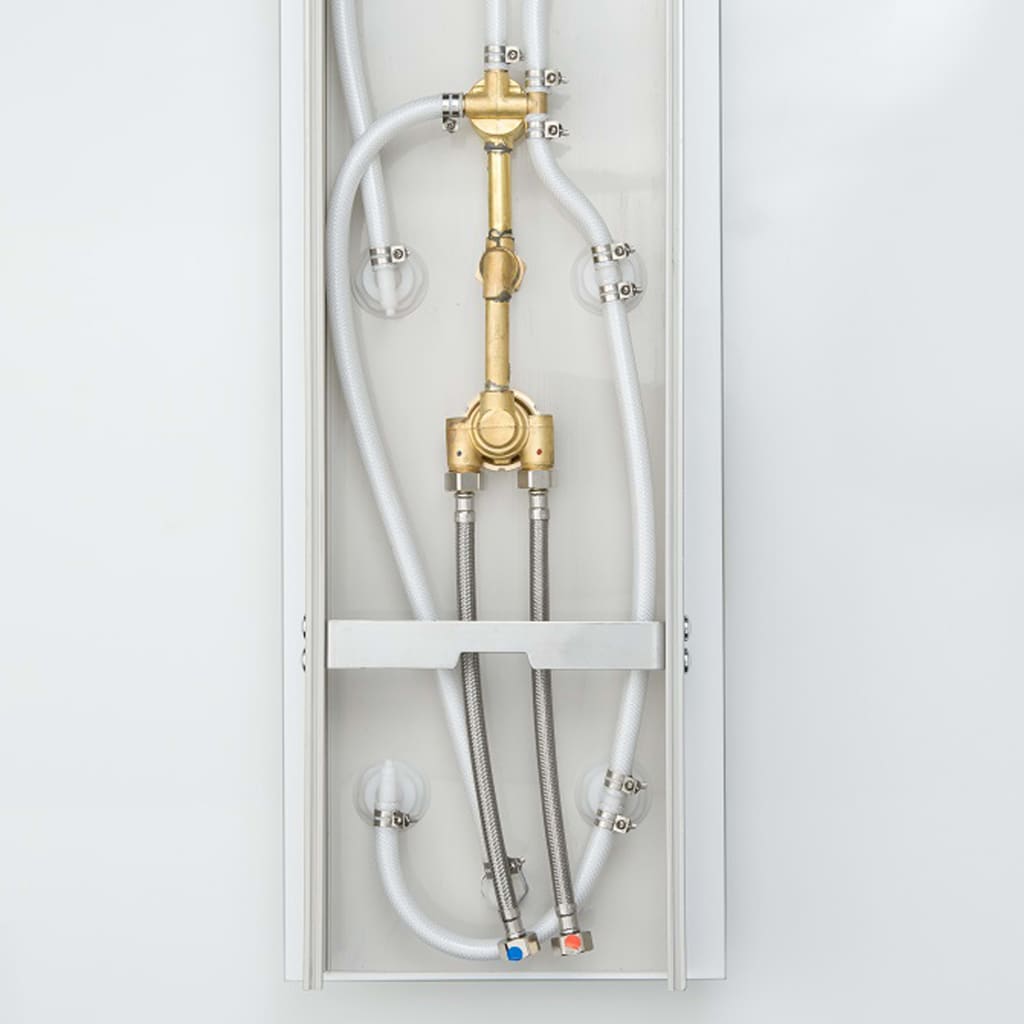 SCHÜTTE Glas-Duschpaneel mit Thermostat LANZAROTE Weiß