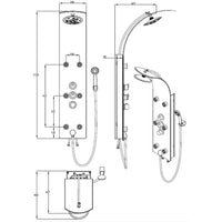Thumbnail for SCHÜTTE Glas-Duschpaneel mit Thermostat LANZAROTE Weiß