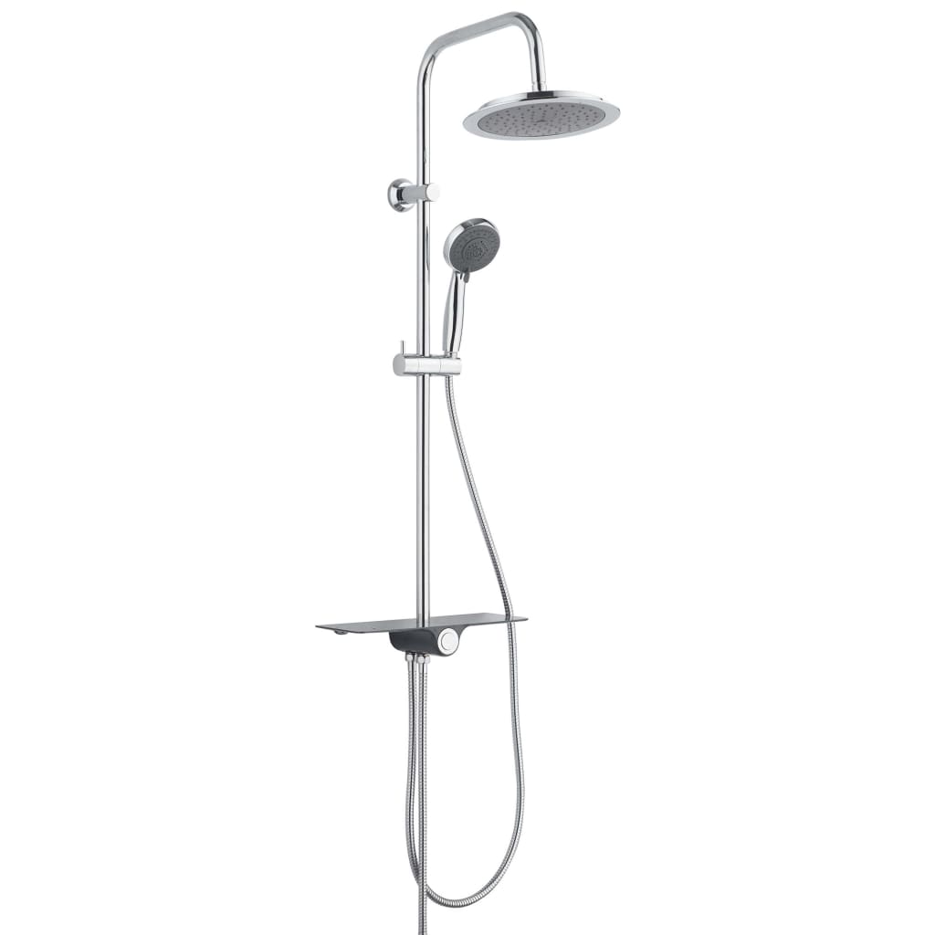 SCHÜTTE Regendusche-Set mit Ablage AQUASTAR Anthrazit-Chrom