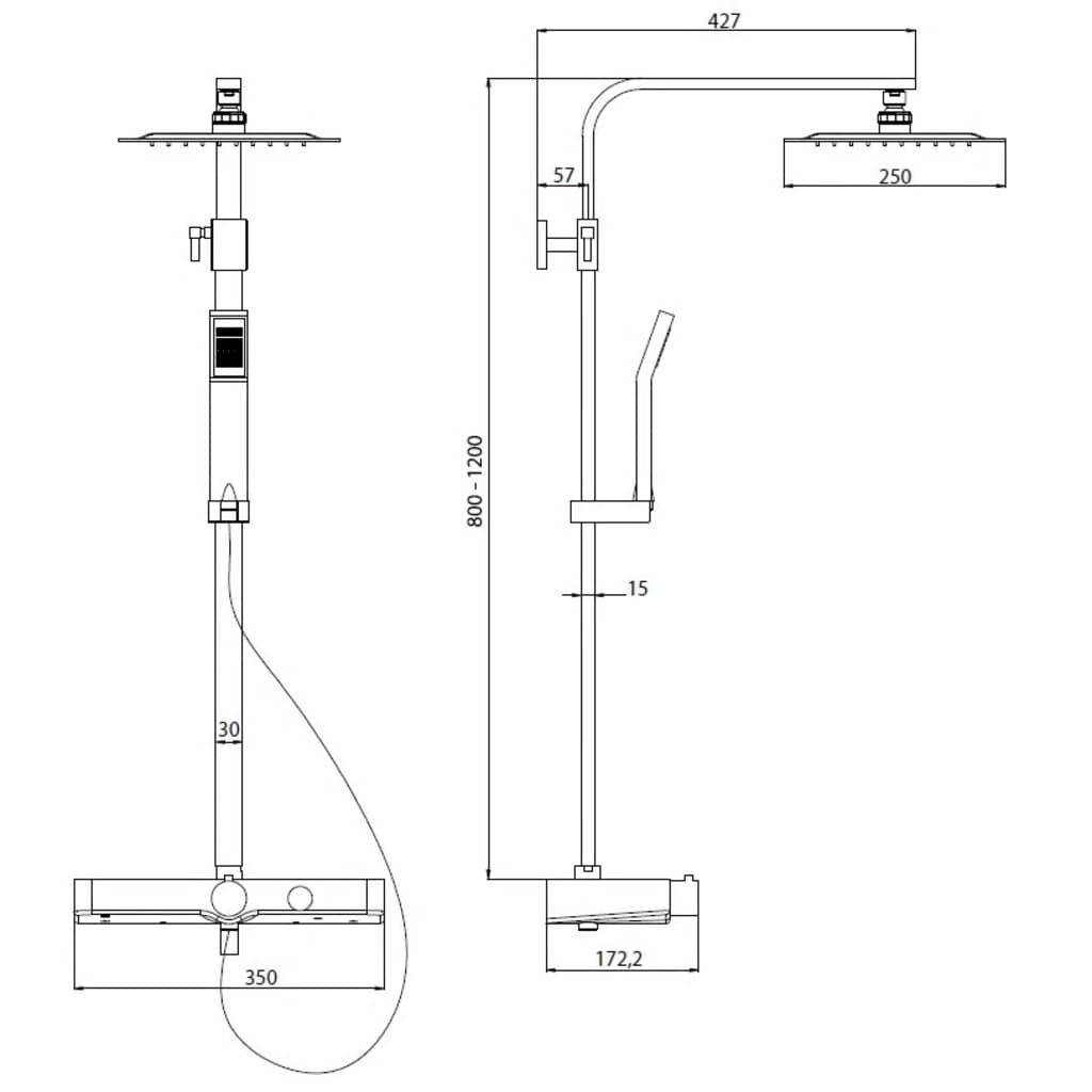 SCHÜTTE Duschsystem mit Thermostat OCEAN