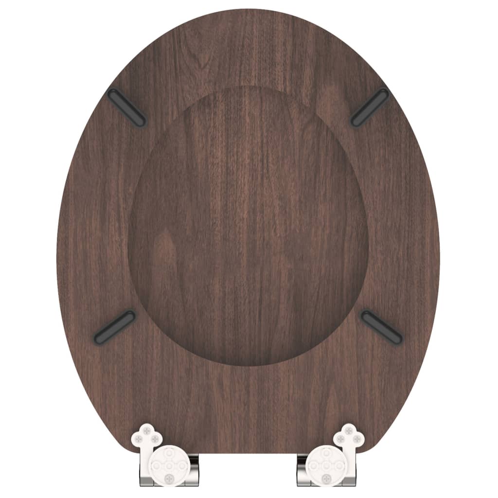 SCHÜTTE Toilettensitz mit Absenkautomatik DARK WOOD Bedruckt MDF