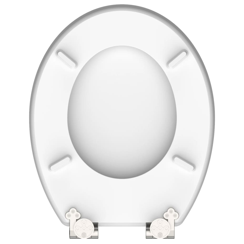 SCHÜTTE Toilettensitz mit Absenkautomatik GREY STEEL Hochglanz MDF