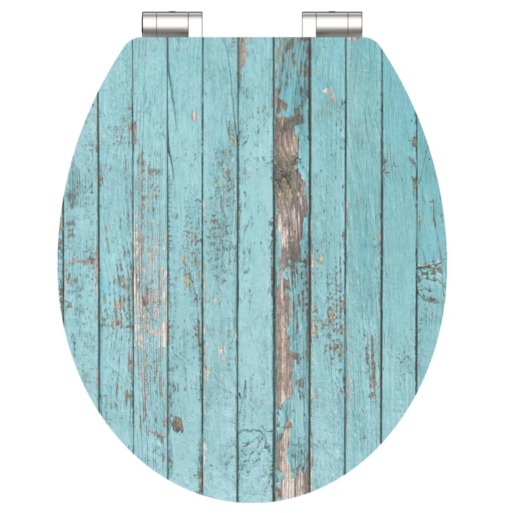 SCHÜTTE Toilettensitz mit Absenkautomatik BLUE WOOD Hochglanz MDF