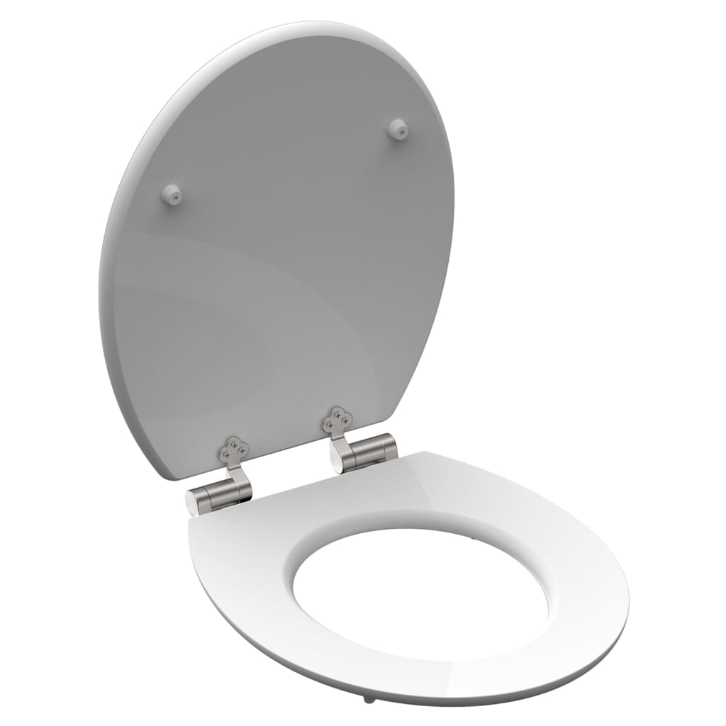 SCHÜTTE Toilettensitz mit Absenkautomatik BLUE WOOD Hochglanz MDF