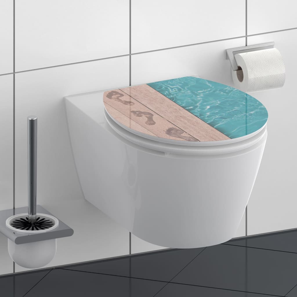 SCHÜTTE Toilettensitz mit Absenkautomatik POOLSIDE Hochglanz MDF