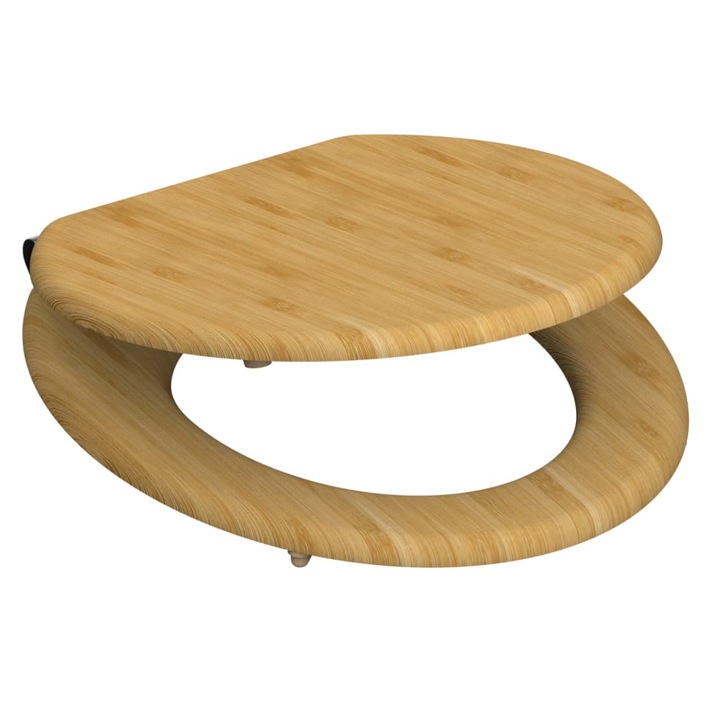 SCHÜTTE Toilettensitz mit Absenkautomatik NATURAL BAMBOO