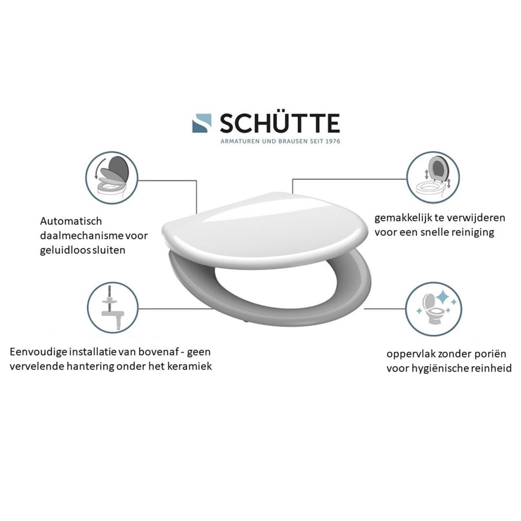 SCHÜTTE Toilettensitz mit Absenkautomatik BEIGE Duroplast
