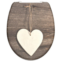 Thumbnail for SCHÜTTE Toilettensitz mit Absenkautomatik WOOD HEART Duroplast Bedruckt