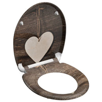 Thumbnail for SCHÜTTE Toilettensitz mit Absenkautomatik WOOD HEART Duroplast Bedruckt