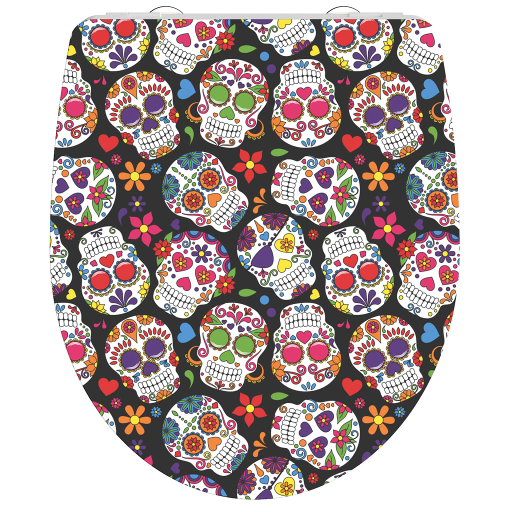 SCHÜTTE Toilettensitz CRAZY SKULL Absenkautomatik Duroplast Hochglanz