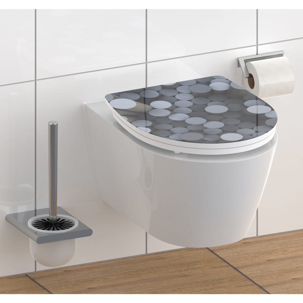 SCHÜTTE Toilettensitz mit Absenkautomatik ROUND DIPS Hochglanz