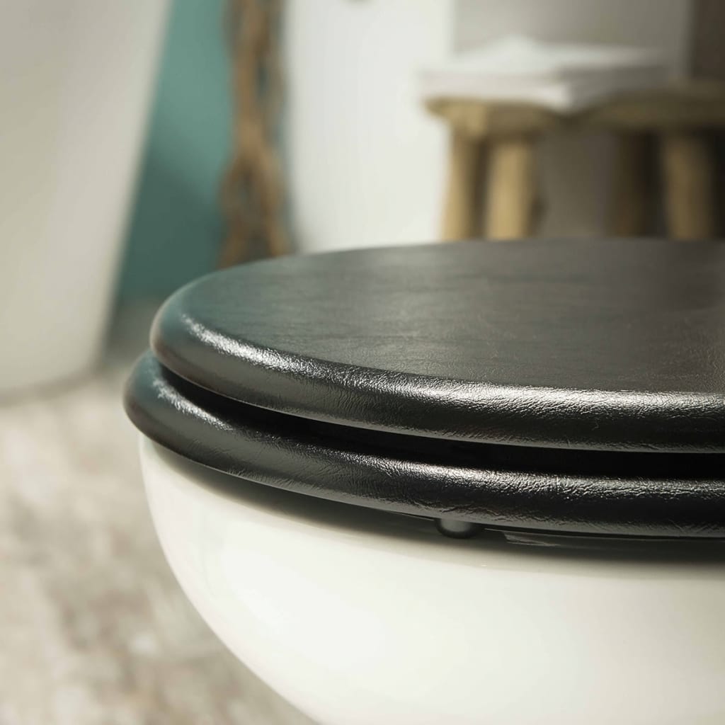 Tiger Toilettensitz Leatherlook MDF Schwarz 252540746