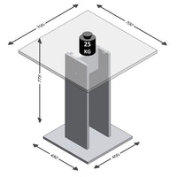 Thumbnail for FMD Esstisch 70 cm Betongrau und Weiß