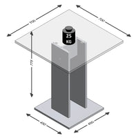 Thumbnail for FMD Esstisch 70 cm Weiß