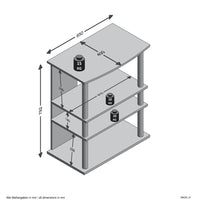 Thumbnail for FMD TV/Hi-Fi-Regal mit 3 Fächern 65×40×79,2 cm Eichenbraun