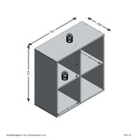 Thumbnail for FMD Standregal mit 4 Fächern Weiß