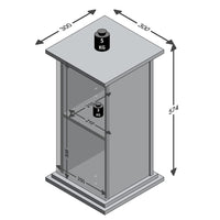 Thumbnail for FMD Beistelltisch mit Tür 57,4 cm Eichenbraun